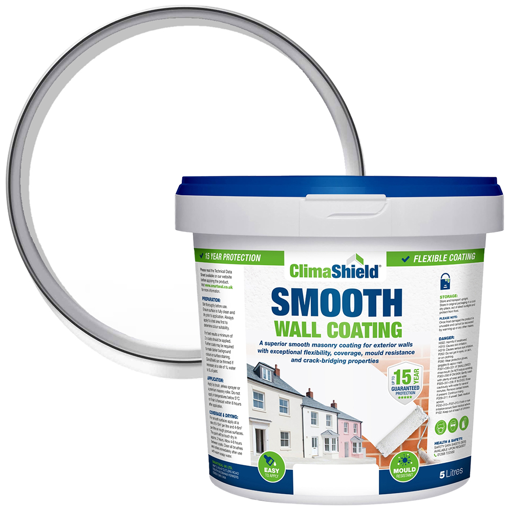 Smartseal Brilliant White Smooth Wall Coating 5L Image 1