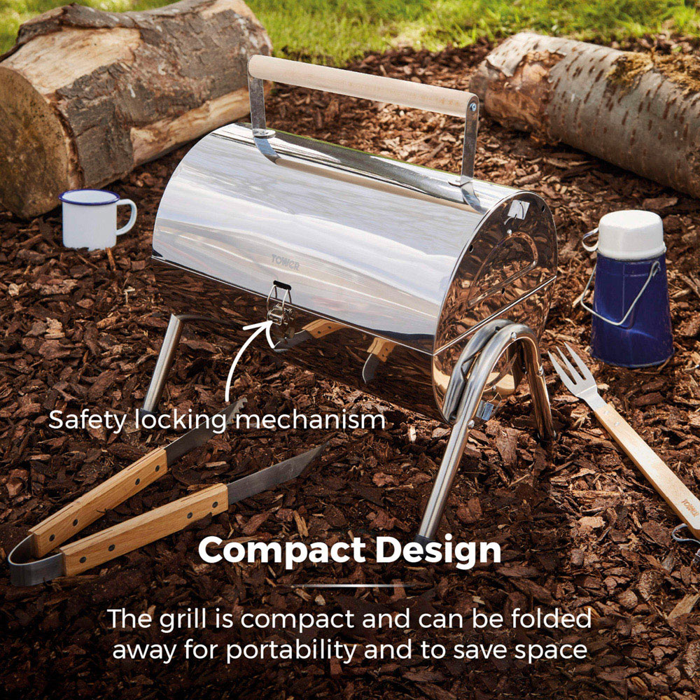 Tower Portable Barrel BBQ Grill Image 6