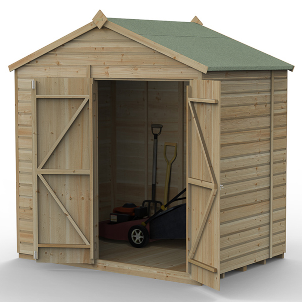 Forest Garden Beckwood 7 x 5ft Double Door Shiplap Apex Shed Image 3