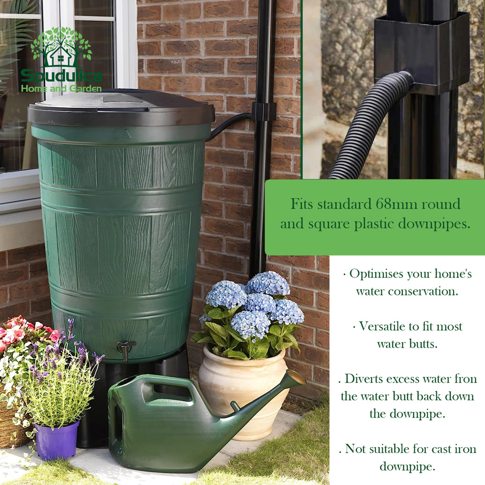 Graf Beige Tall and Slim Water Butt Tank with Tap and Diverter Kit 330L Image 5