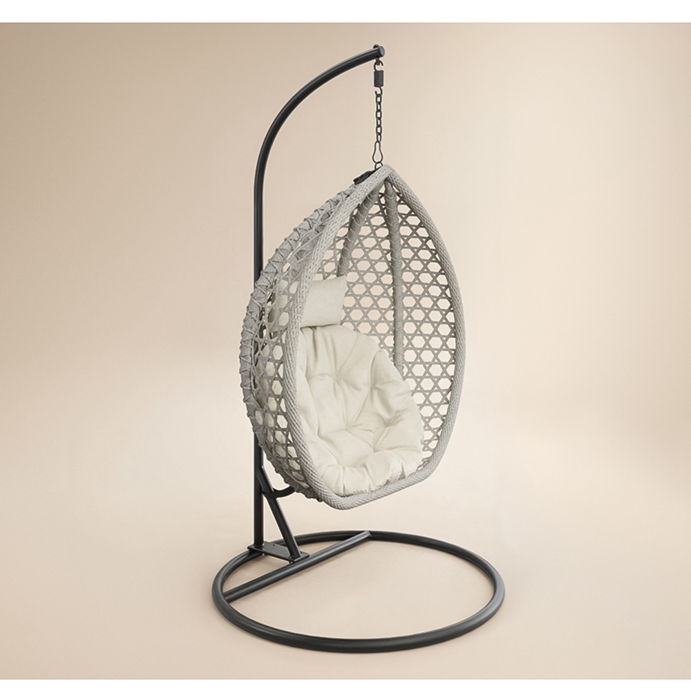 SOLACE+CO Lola Grey Garden Swing Chair Image 2