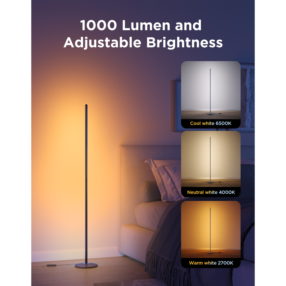 Govee RGBICW Smart LED Corner Floor Lamp Lite Image 5