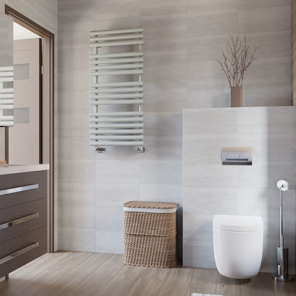 Terma Rolo Towel 2111BTU Salt n Pepper Heated Towel Rail 1085 x 520mm Image 7