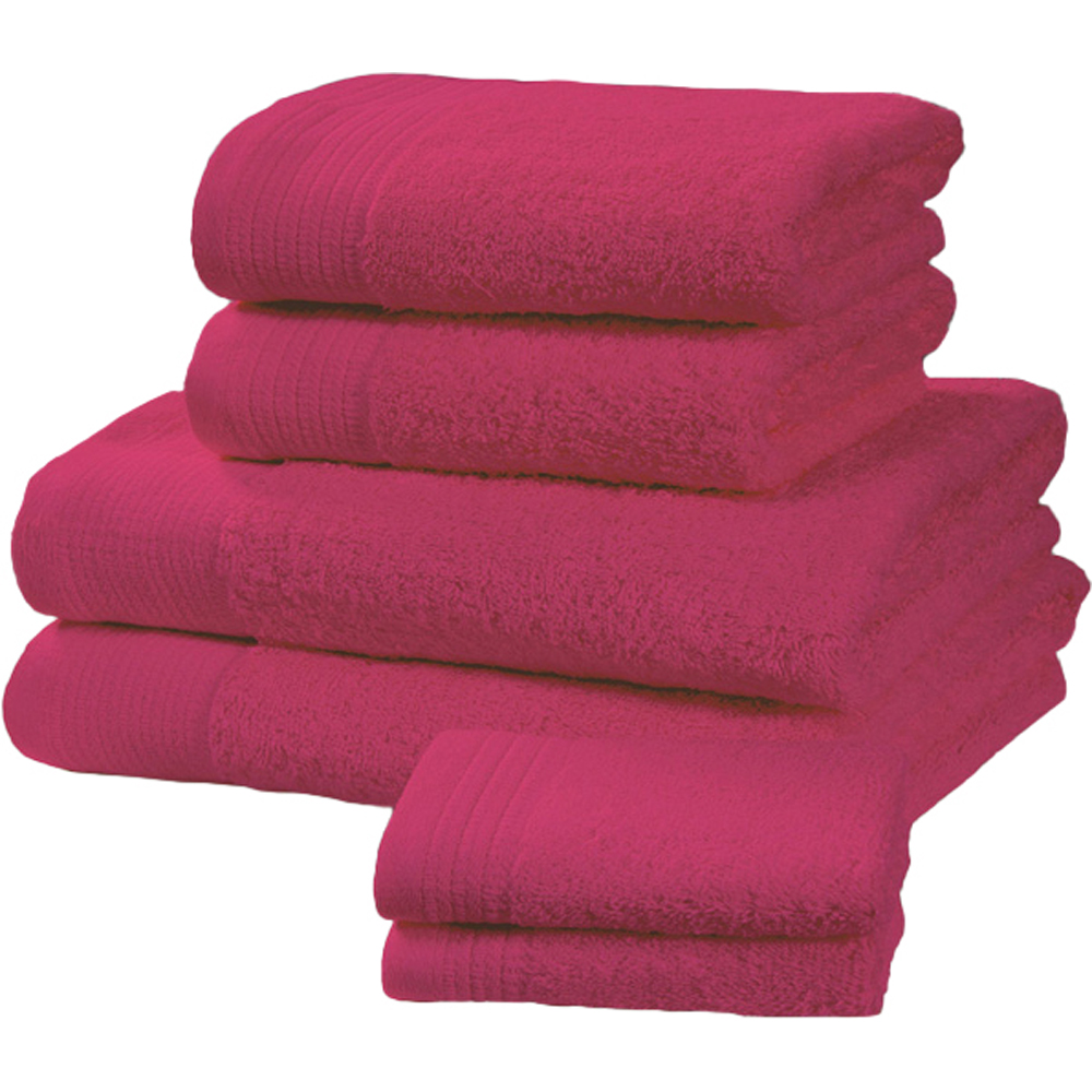 Rapport Home Chatsworth Super Soft 600gsm Combed Cotton Pink Hand Towel Image 1