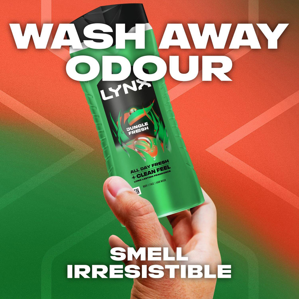 Lynx Jungle Fresh Shower Gel 500ml and XXL Anti-Perspirant Spray Bundle 6 Pack Image 5