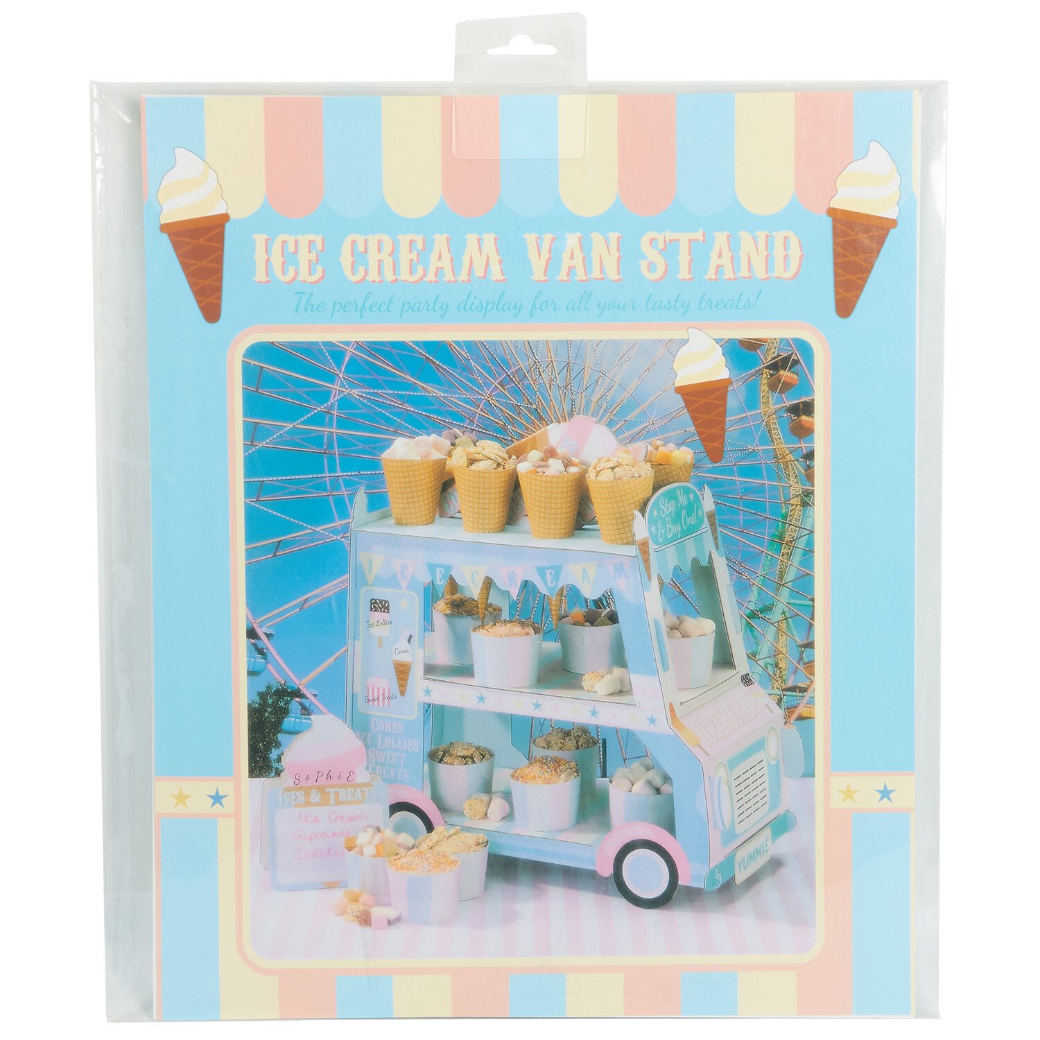 Ice Cream Van Treat Stand - Blue and Pink Image 2