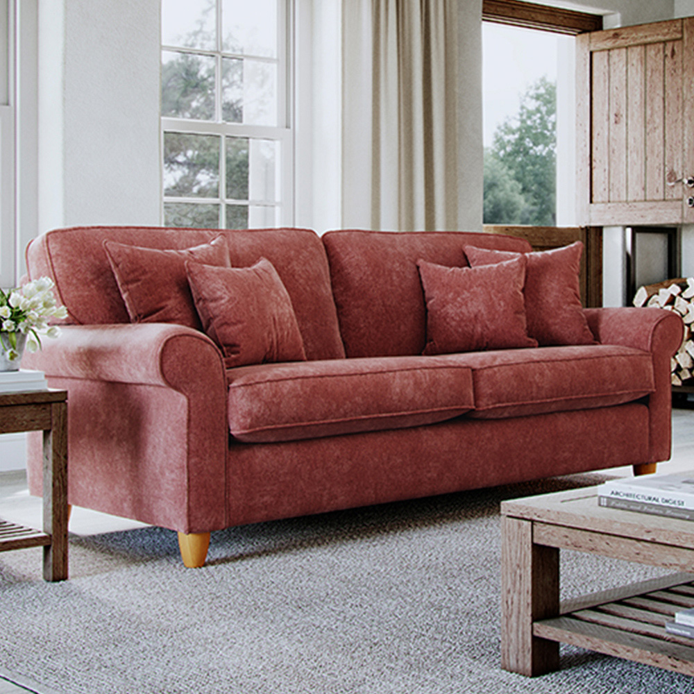 Sinatra 3 Seater Large Glory Deep Terra Sofa Image 1