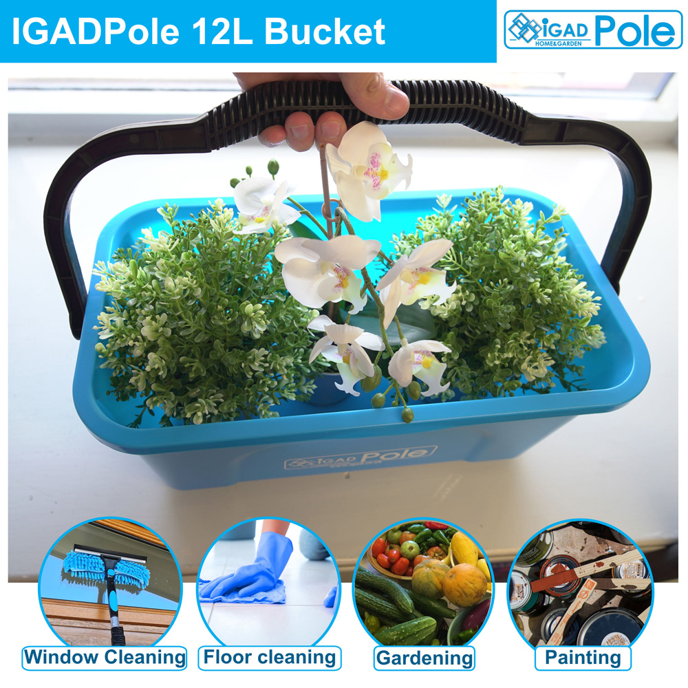 IGAD Pole Window Cleaning Squeegee Bucket 12L Image 6