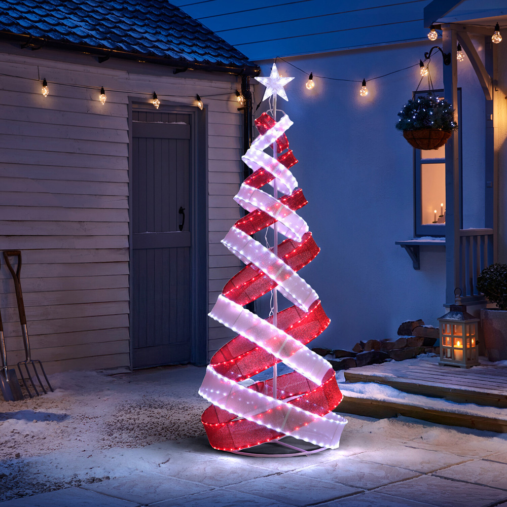 Red and White LED Christmas Tree Image 2