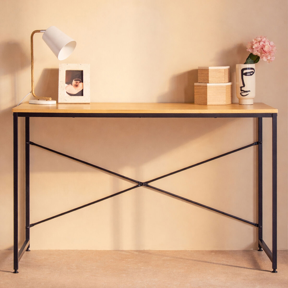 Premier Housewares Laxton Light Yellow Office Desk Image 4
