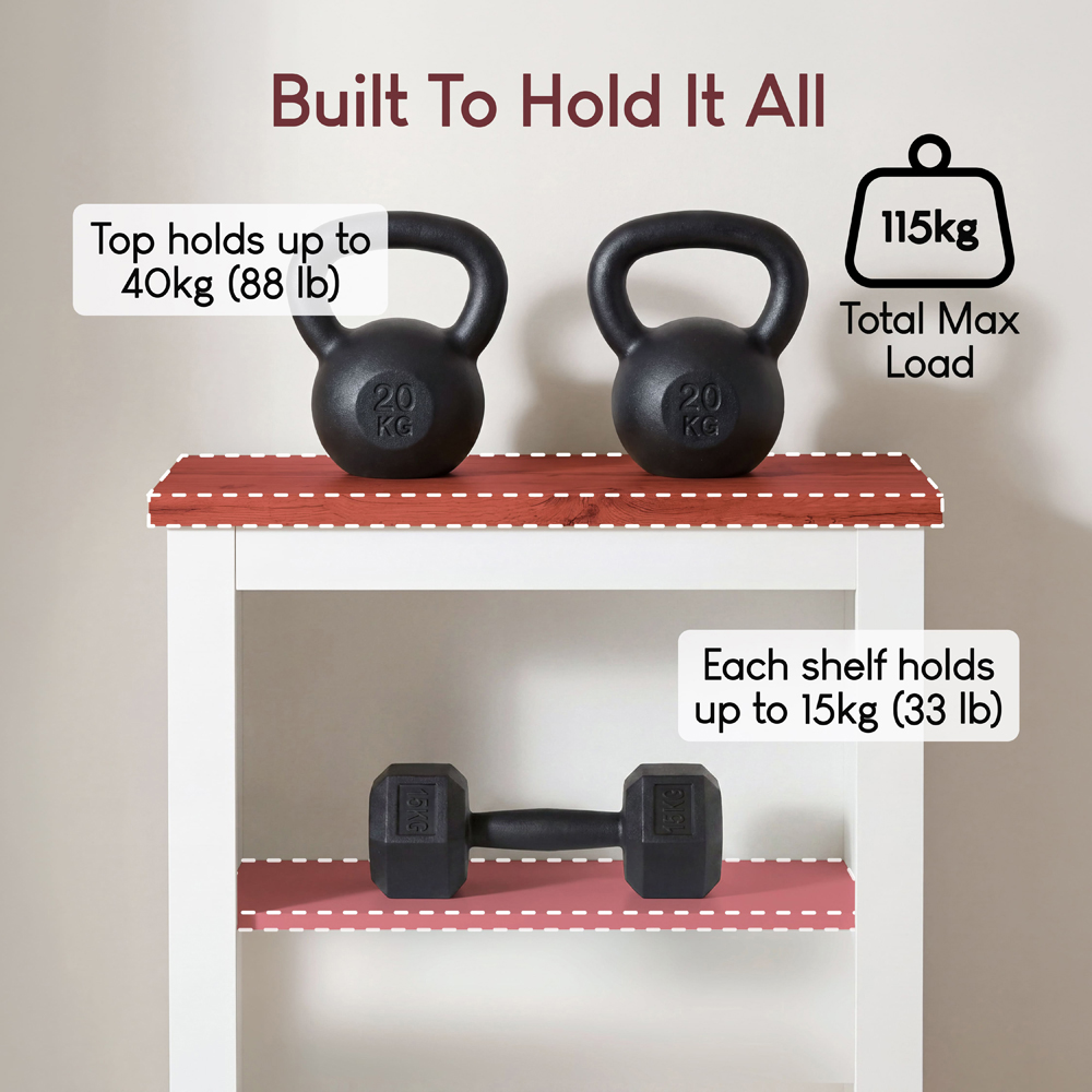 VIDA DESIGNS Arlington 5 Shelf White Bookcase Image 6