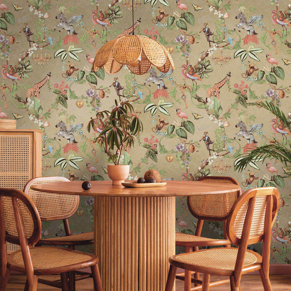 Holden Decor Safari Symphony Gold Wallpaper Image 3