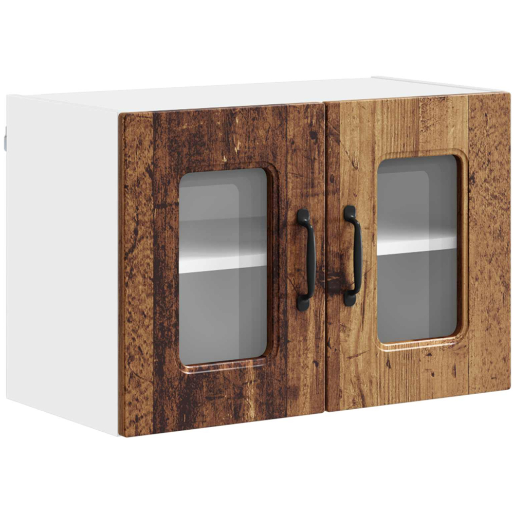 vidaXL Kalmar 2 Door Old Wood Wall Kitchen Cabinet 2 Pack Image 2