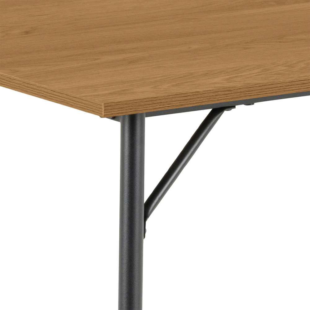 Florence Peru Dining Table Black and Oak Image 4