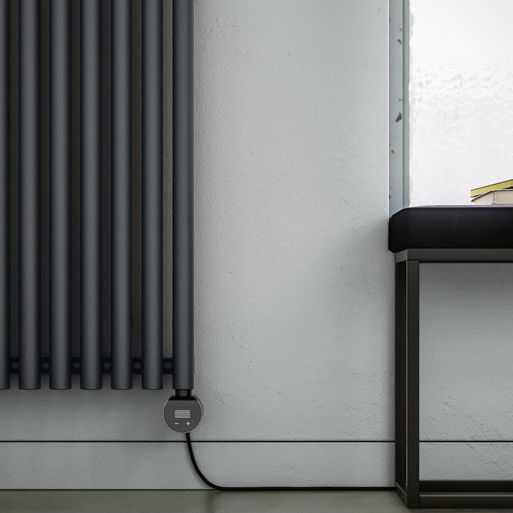 Terma Rolo-Room E Wi-Fi Modern Grey Electric Radiator 1000W 1800 x 480mm Image 6