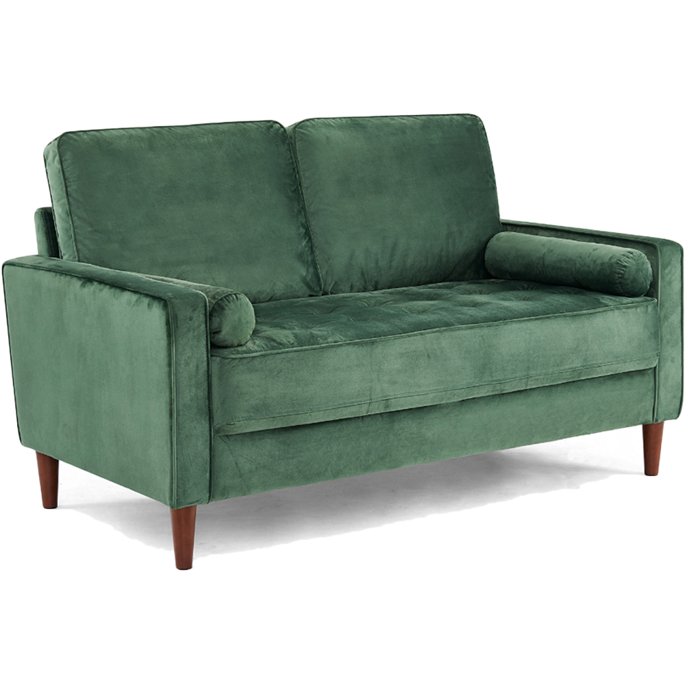 Home Detail Edward 2 Seater Green Velvet Sofa Image 4