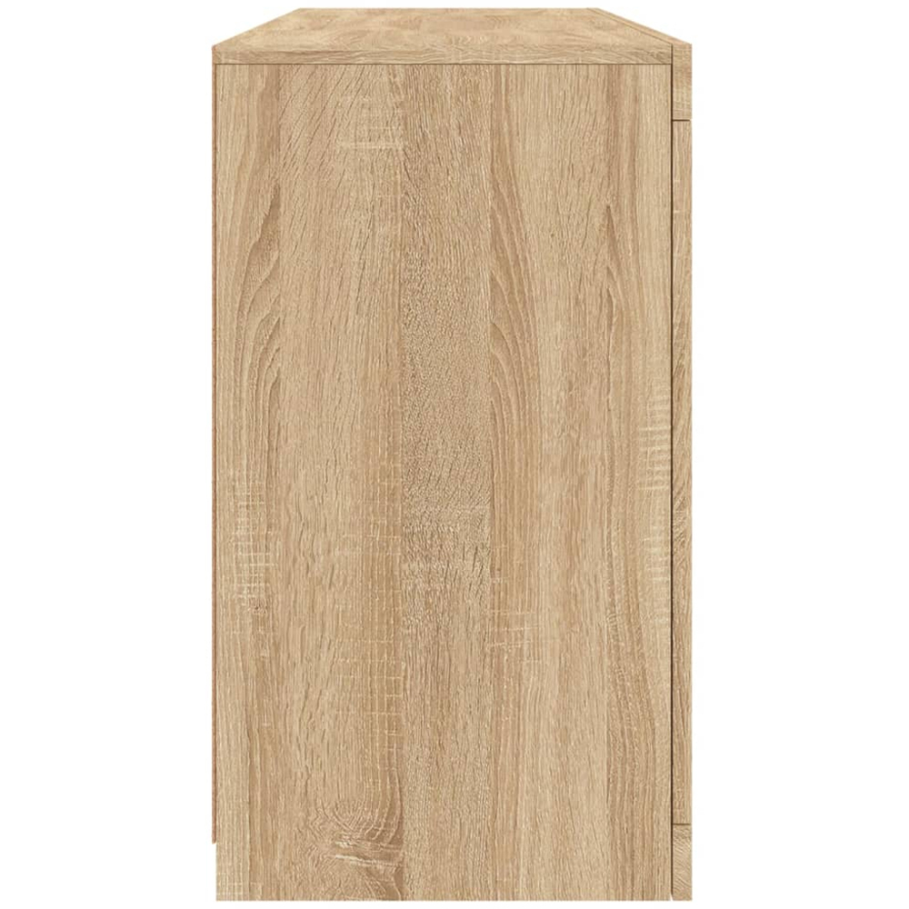 vidaXL 4 Door 6 Shelf Sonoma Oak Highboard with LED Lights 3 Piece Image 8