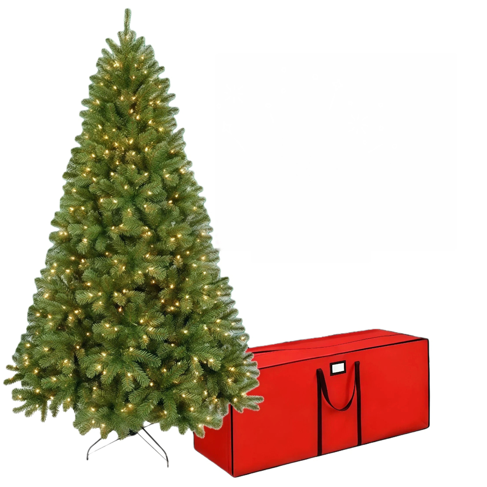 Festive Christmas Fir Pre-Lit Artificial Christmas Tree 7ft Image 3