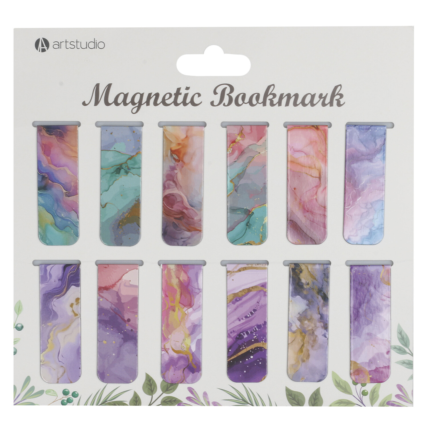 Pack of 12 Magnetic Bookmarks Multicolour Image 1