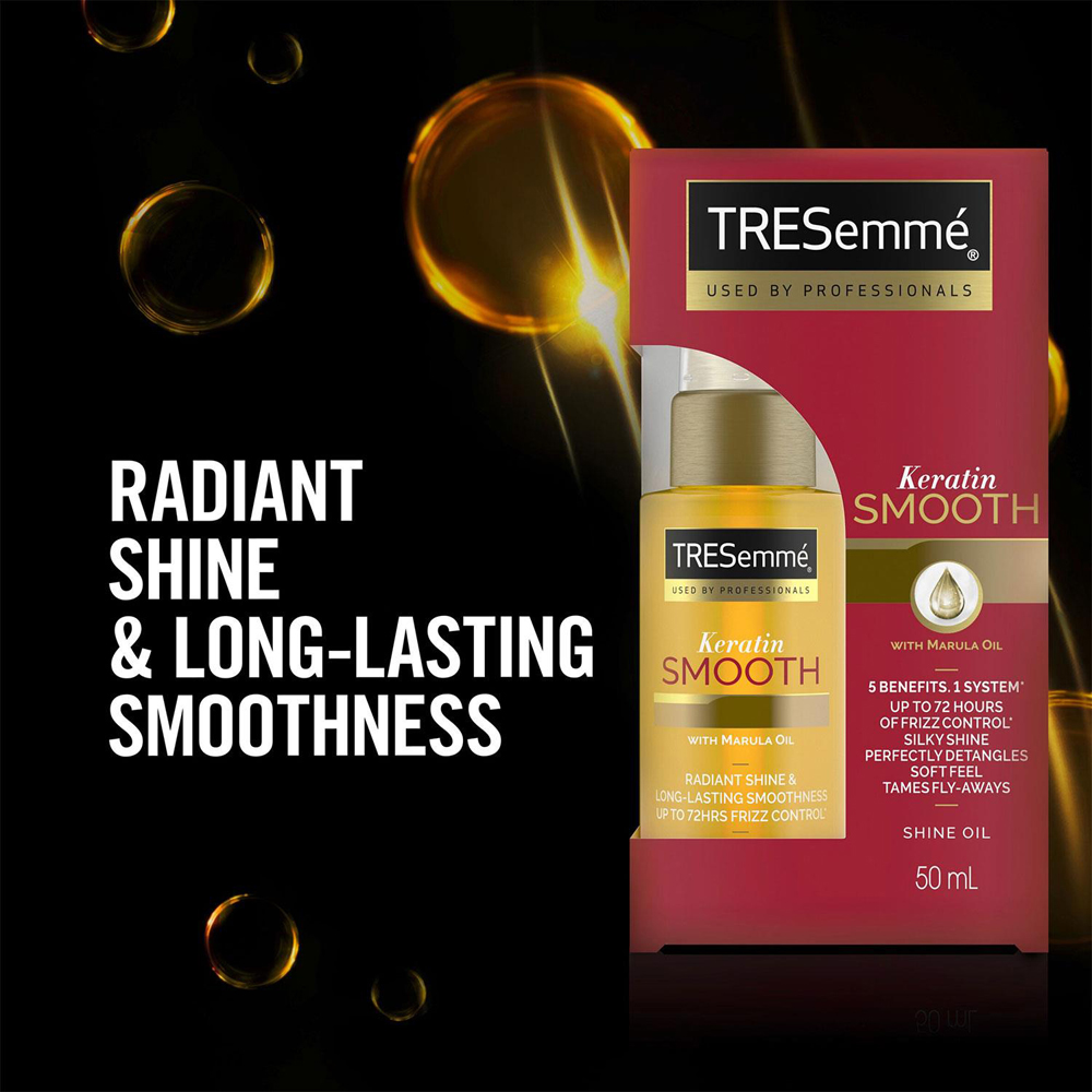 TRESemme Pro Collection Keratin Smooth Marula Shine Oil 50ml 2 Pack Image 5