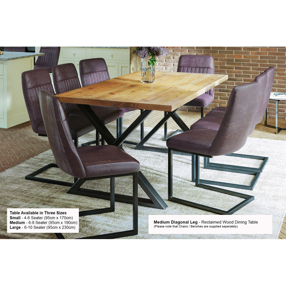 Baumhaus Urban Elegance 8 Seater Reclaimed Table Image 4