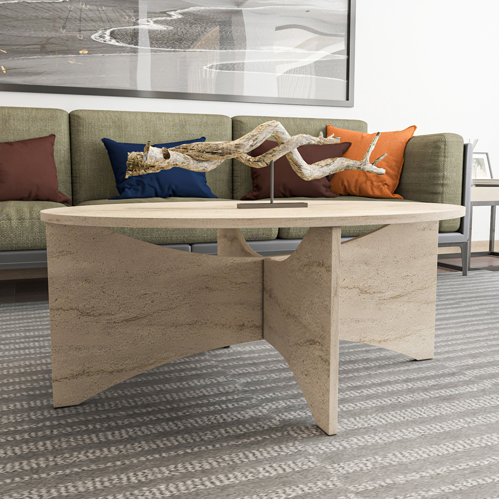 Decorotika Solo Travertine Coffee Table Image 5
