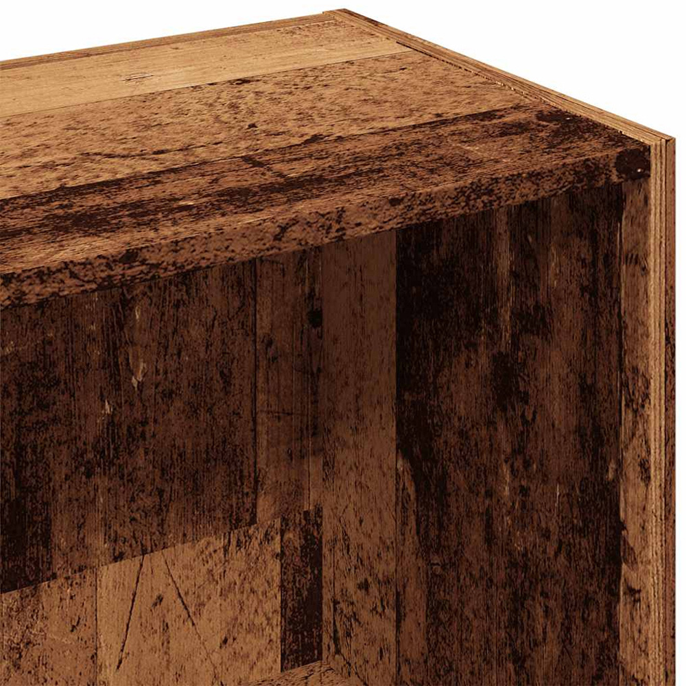 vidaXL 3 Shelf Old Wood Bookcase Image 8