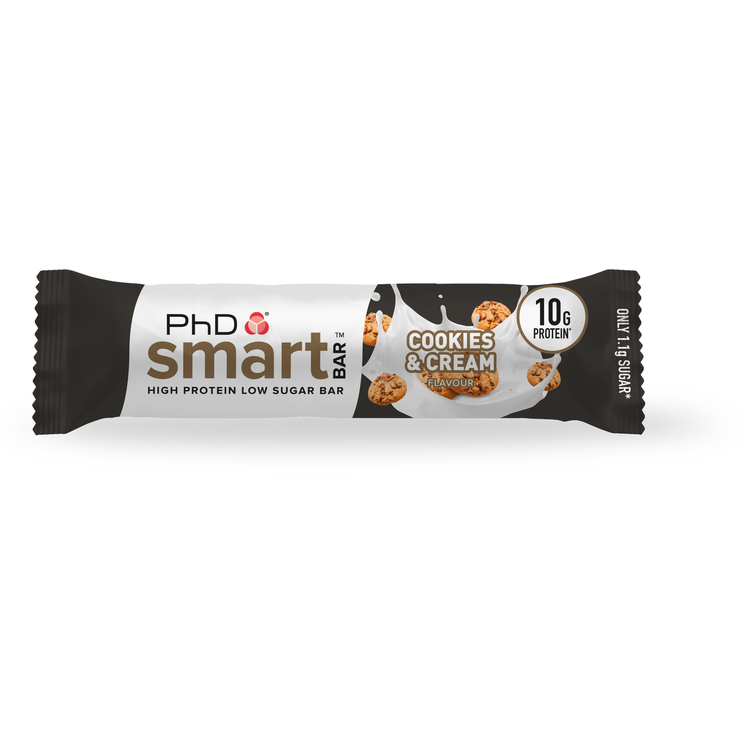 PhD Smart Bar Cookies & Cream 32g - Black Image