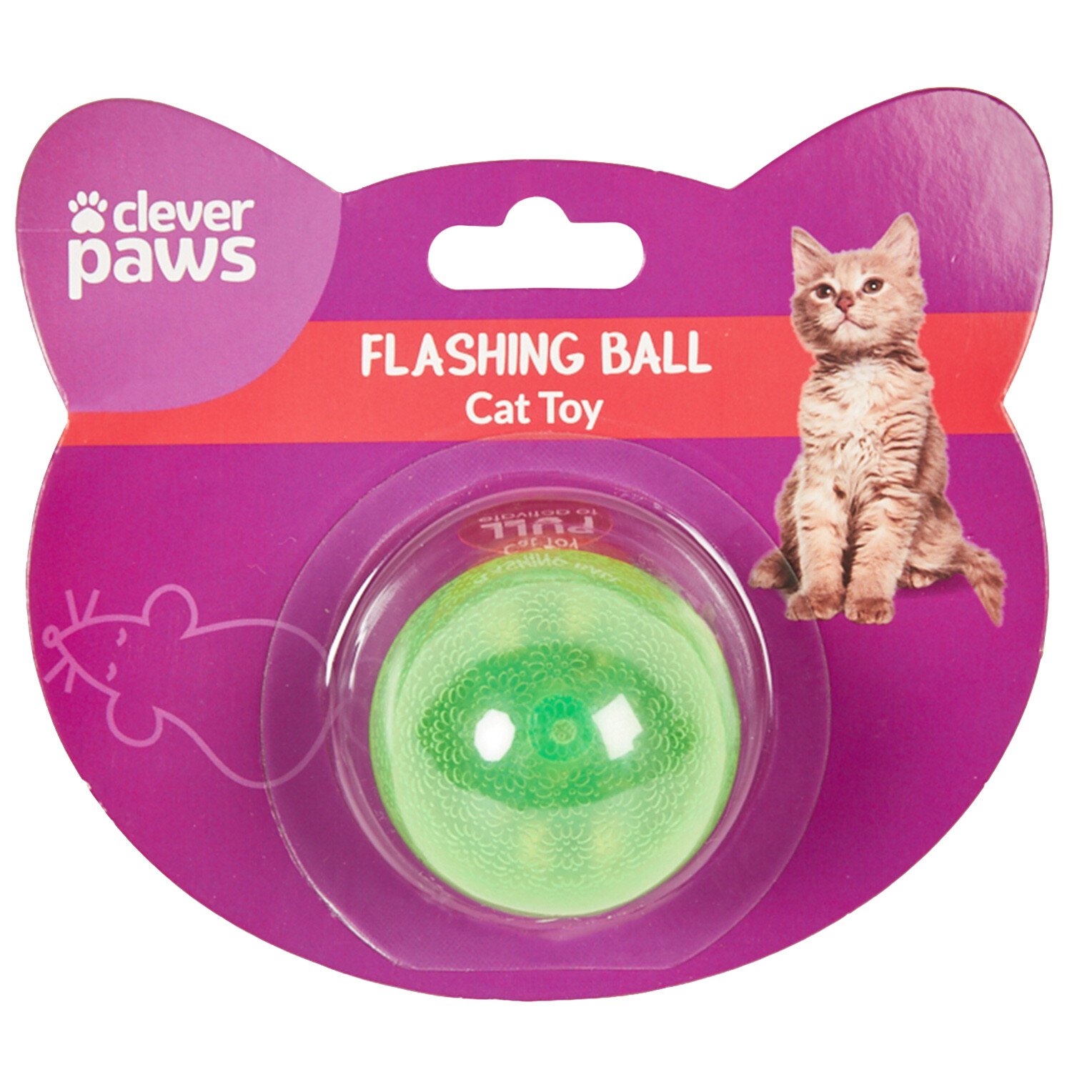 LED Flashing Ball Cat Toy Multicolour Image 1