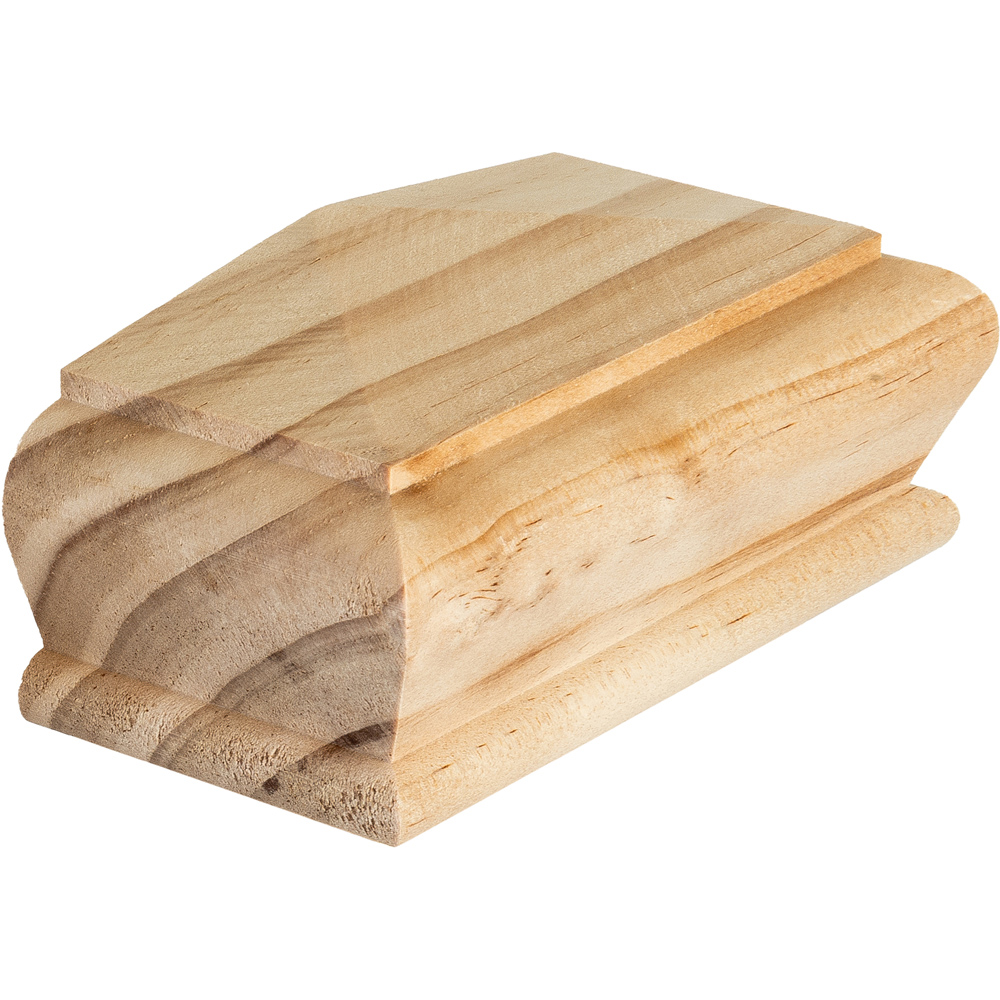 Blueprint Joinery Cambridge Half Pyramid Pine Newel Post Cap 82mm Image 1