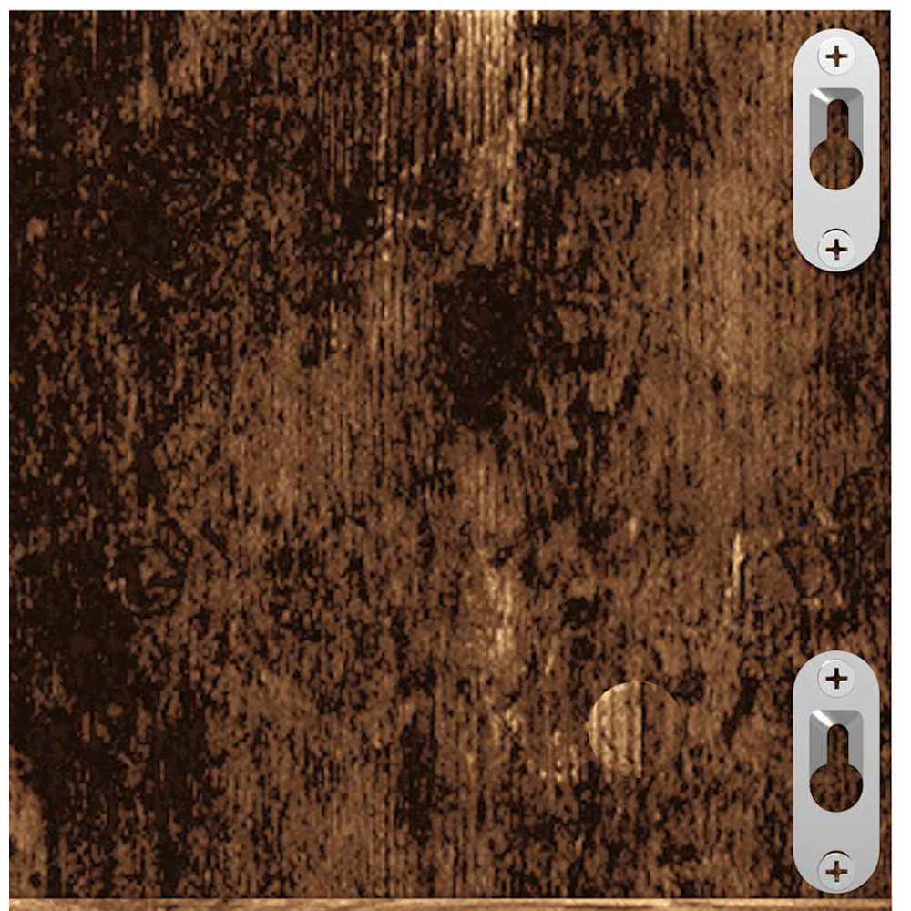 vidaXL 3 Shelf Old Wood CD Wall Shelf  Image 6