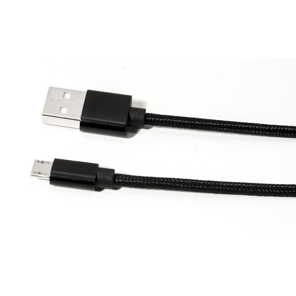 Wilko 1m Braided Micro USB Cable Image 3