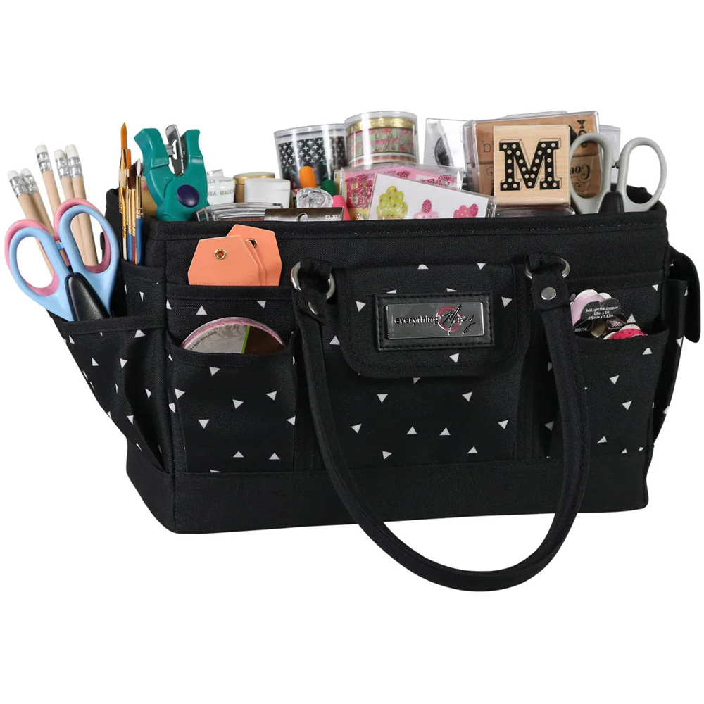 Everything Mary EVM12776-3 Black White Deluxe Store Collapsible Tote Caddy 30.5 x 22 x 19cm Image 6