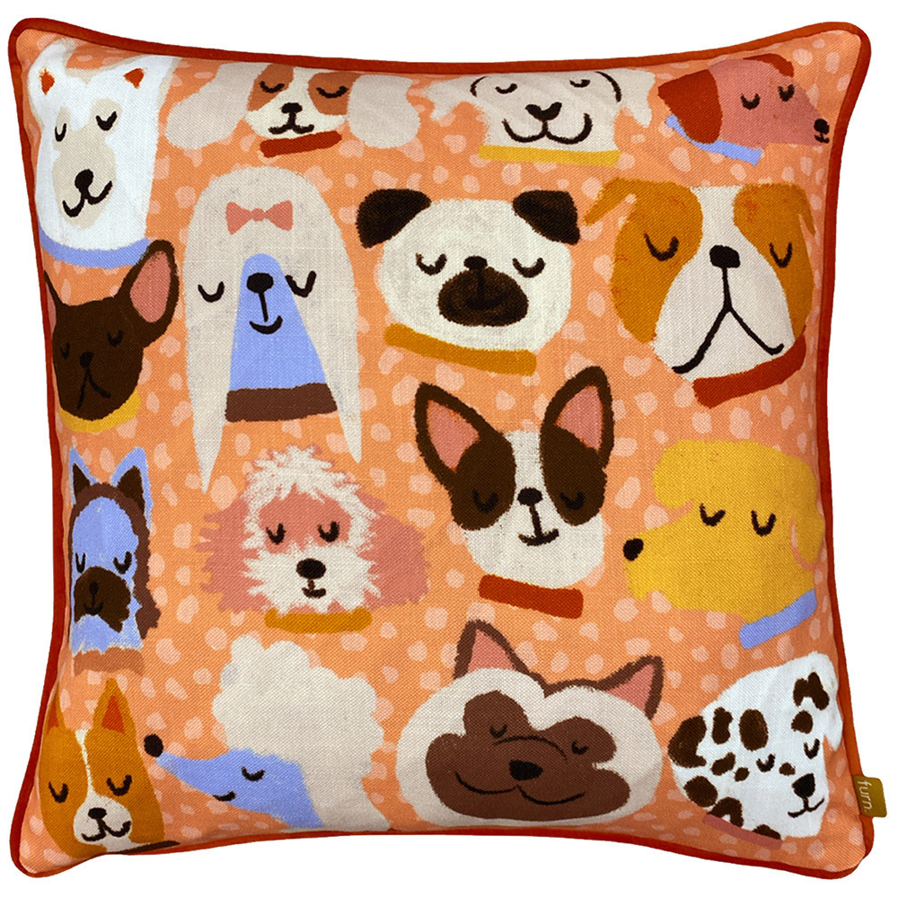 furn. Woofers Multicolour Dog Cushion Image 1