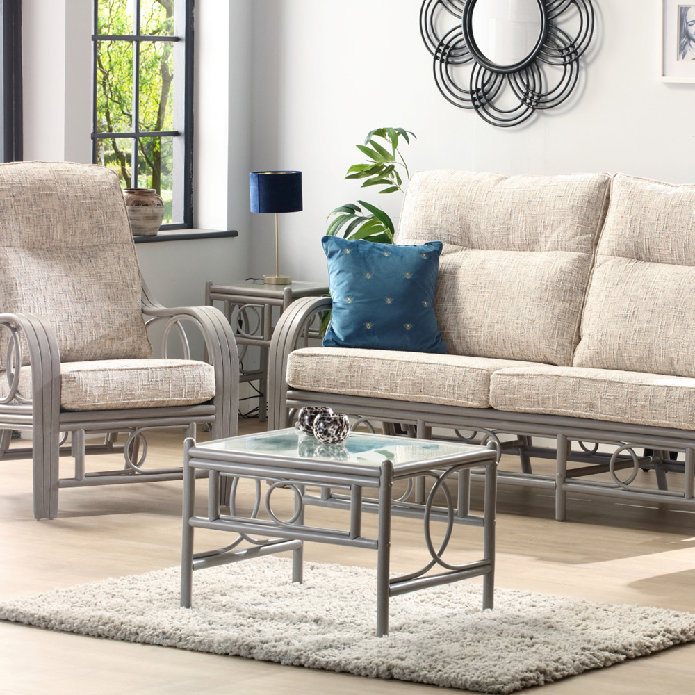 Desser Furniture Madrid 5 Seater Grey Farrow Sofa Set Image 9