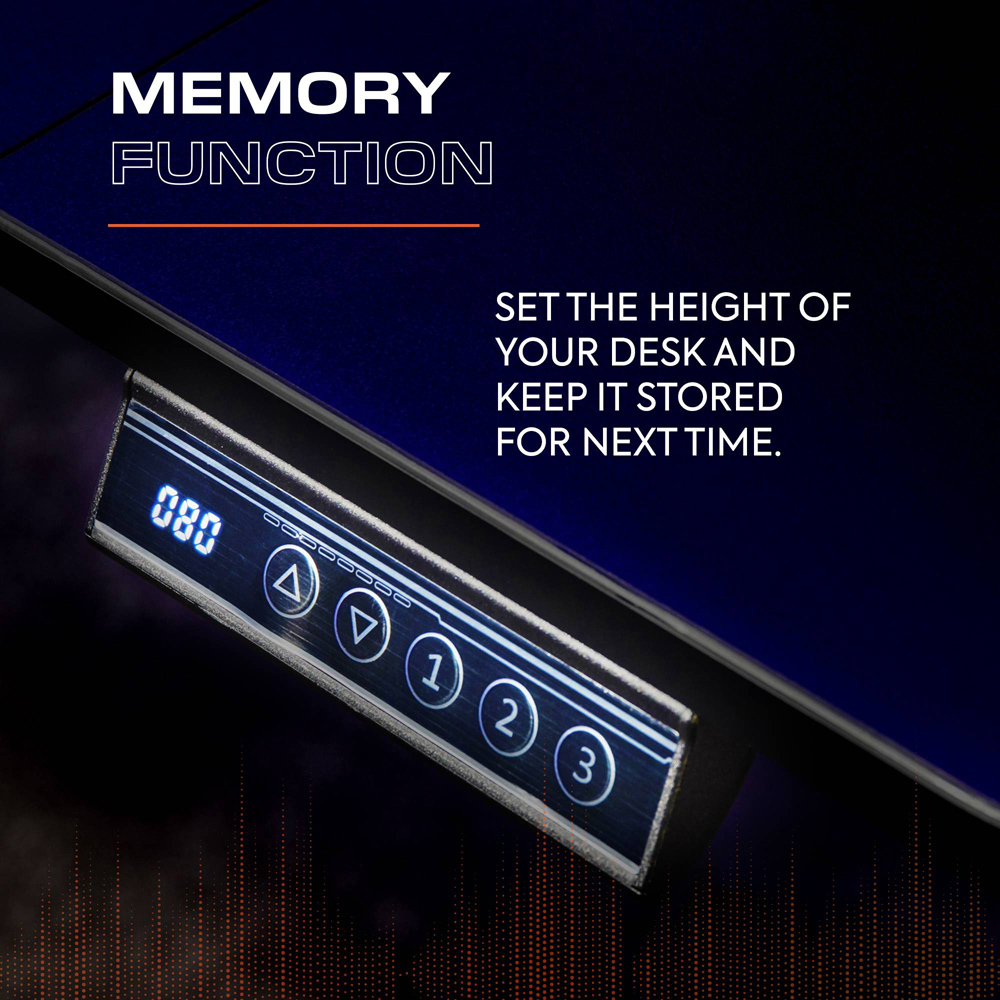 X Rocker Ascend Black Height Adjustable Computer Desk Image 3
