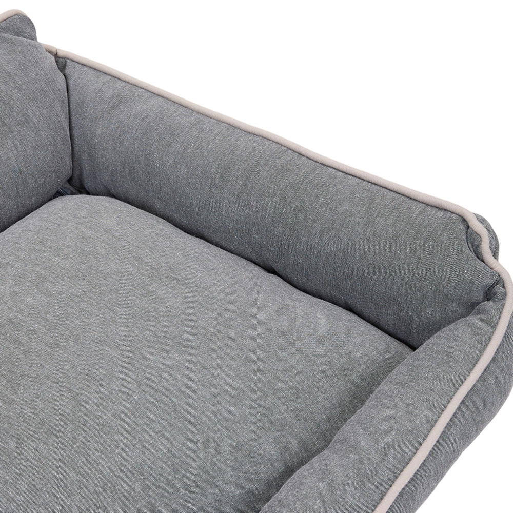 H&O Direct 50 x 38cm Grey Rectangular Warm Dog Bed with Anti-Slip Bottom Image 4