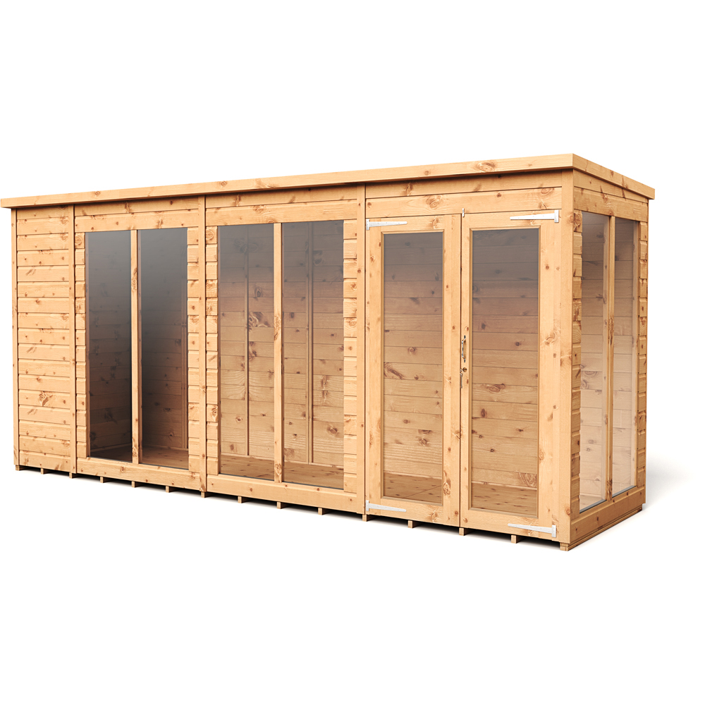 Empire Sheds 14 x 4ft Double Door Tongue and Groove Pent Summerhouse Image 1