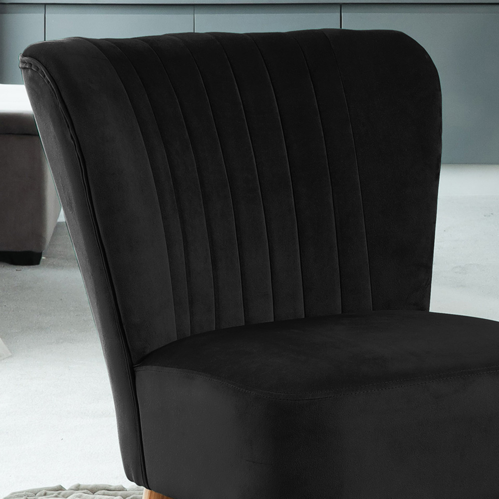 Artemis Home Arezza Black Velvet Accent Chair Image 2