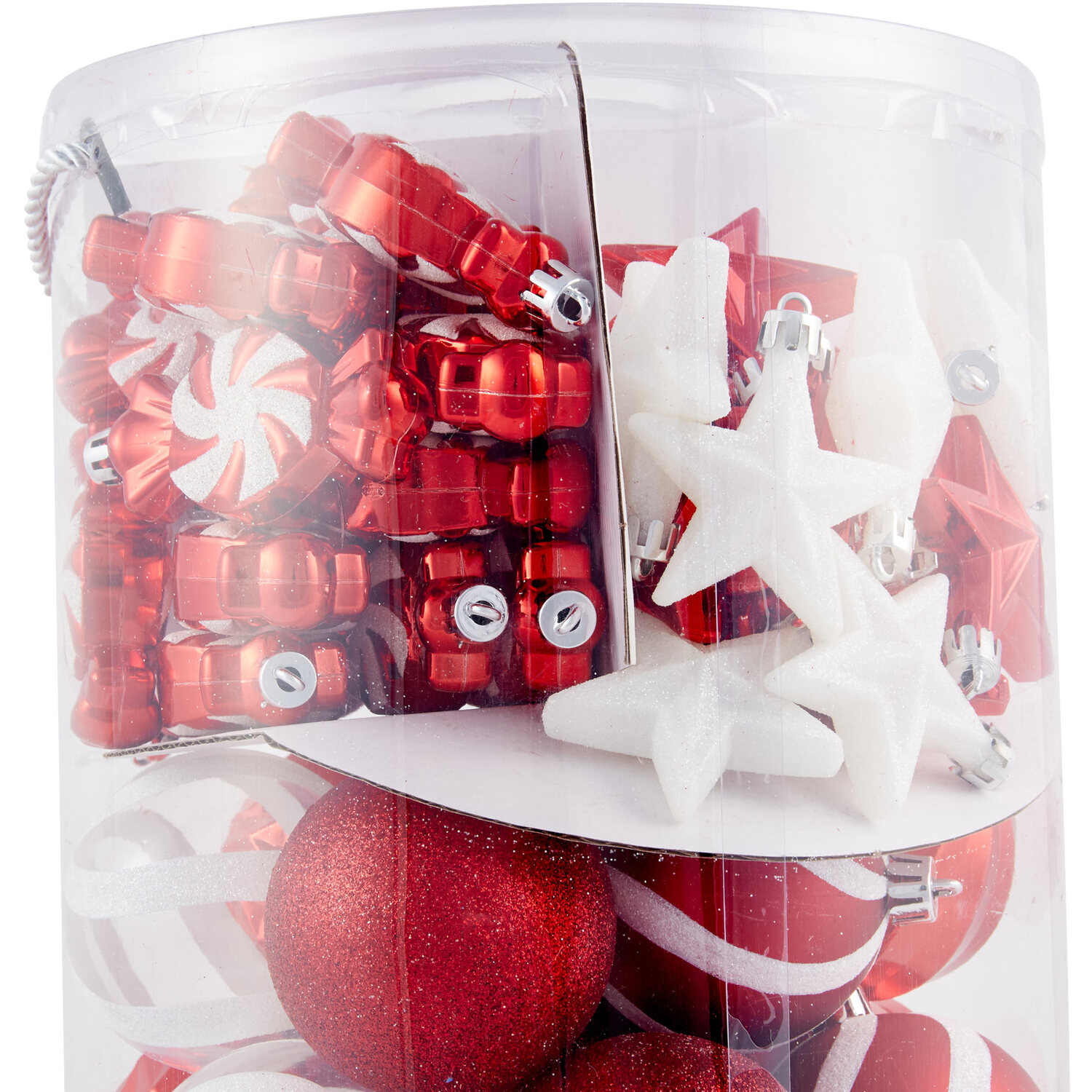 Pack of 120 Candy Cane Lane Baubles - Red Image 6