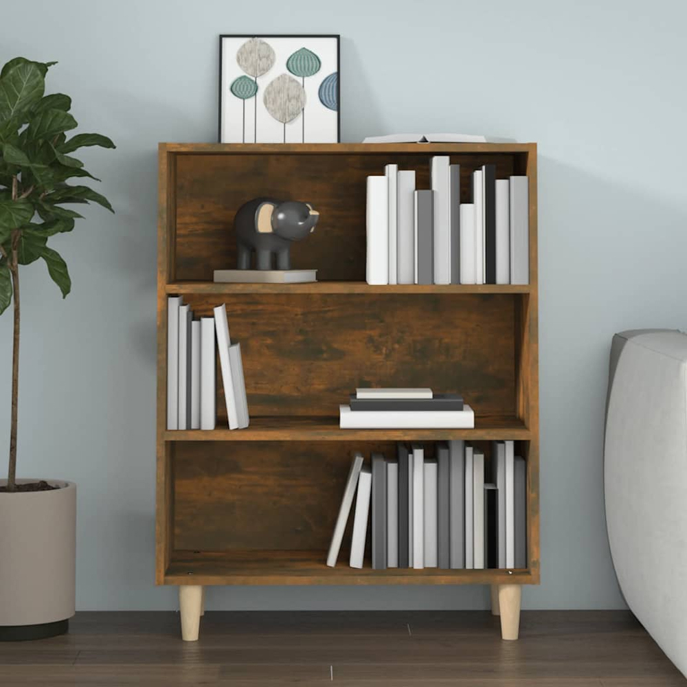 vidaXL 3 Shelf Smoked Oak Sideboard Image 5