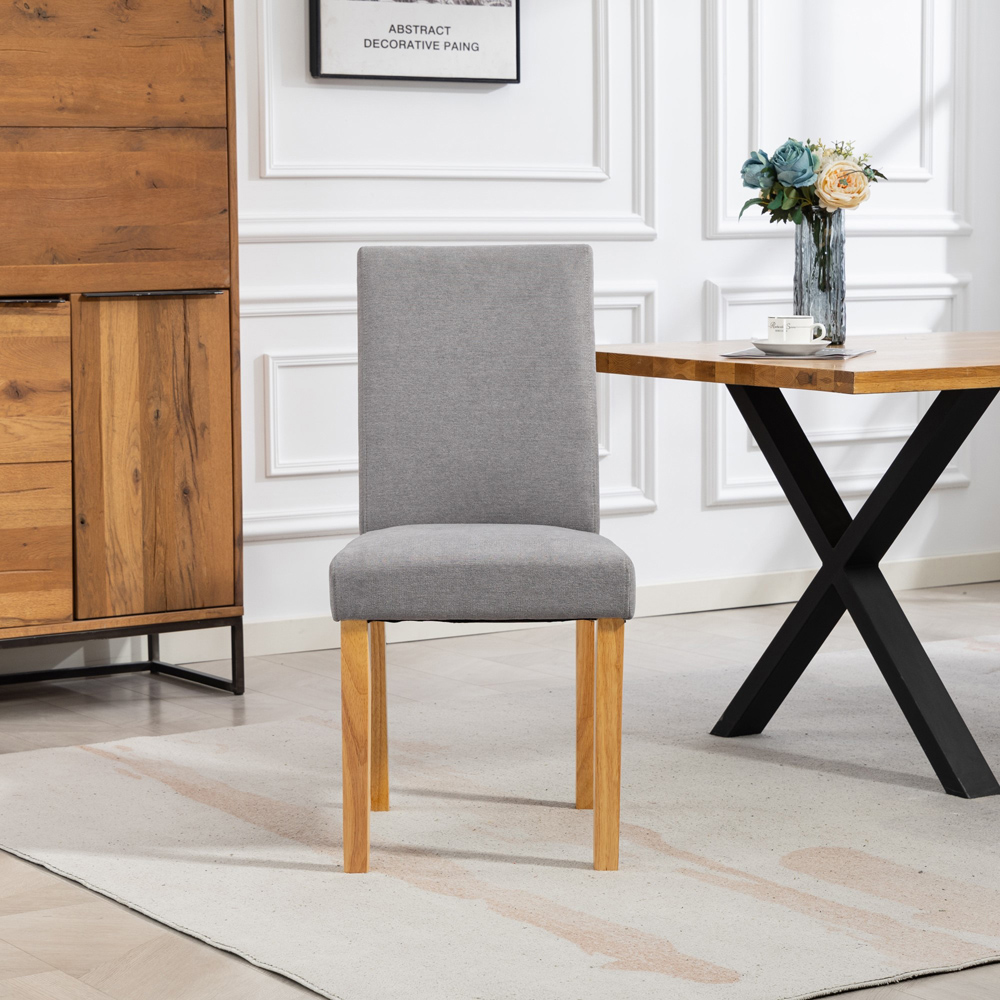 Artemis Home Almont Set of 2 Grey High Back Dining Chairs Image 3