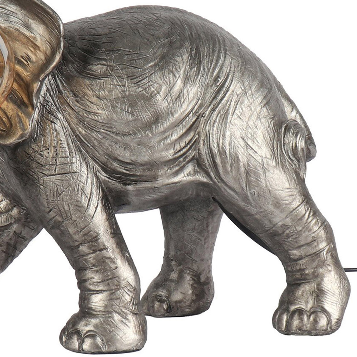 Elijah Elephant Table Lamp Silver Image 5