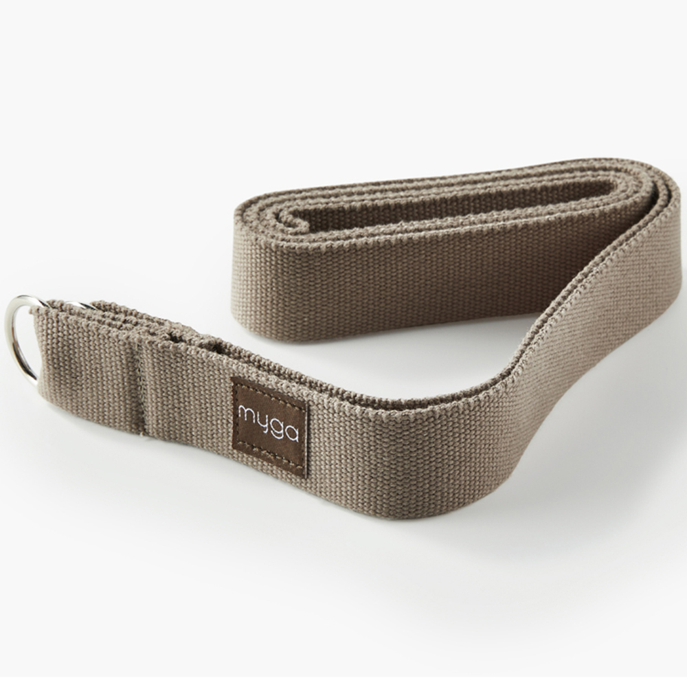 Myga Wood Adjustable Yoga Belt Sling with Metal D Rings Image 3