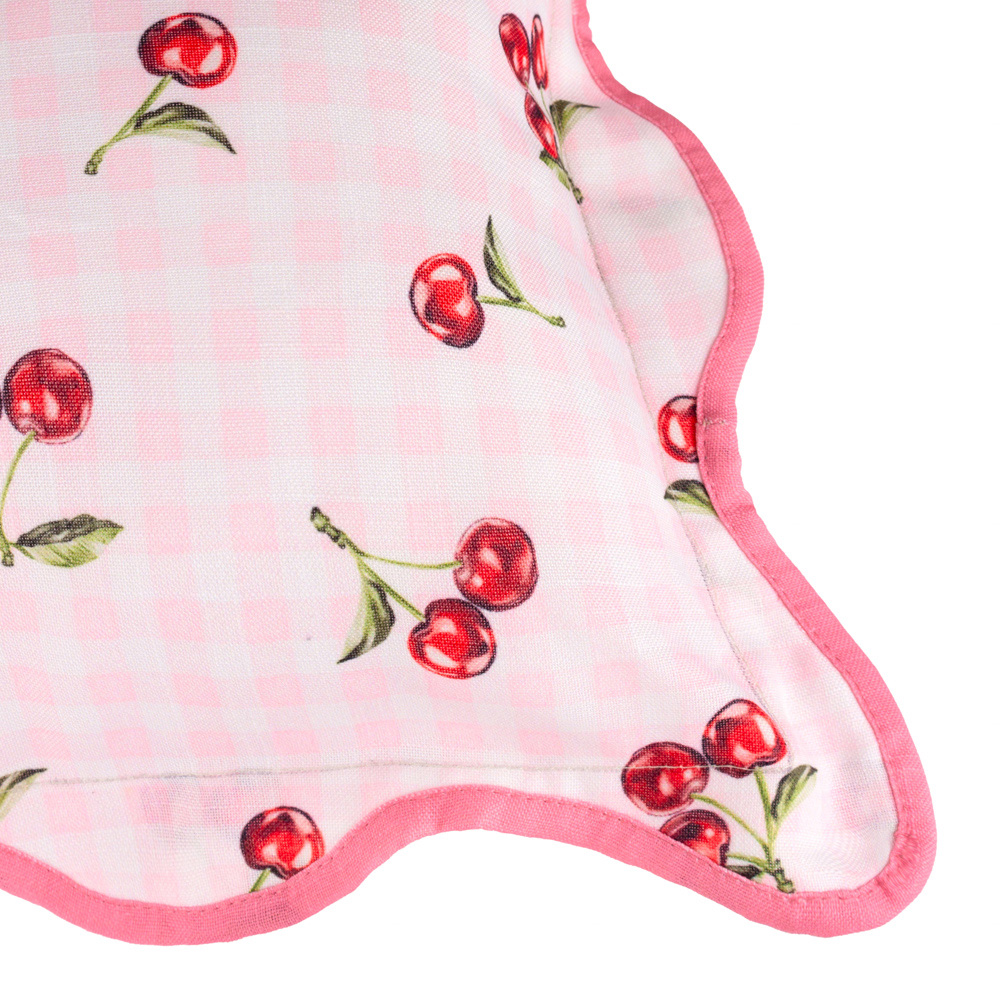Furn Fruits Pink Cherries Gingham Check Cushion 45 x 45cm Image 5