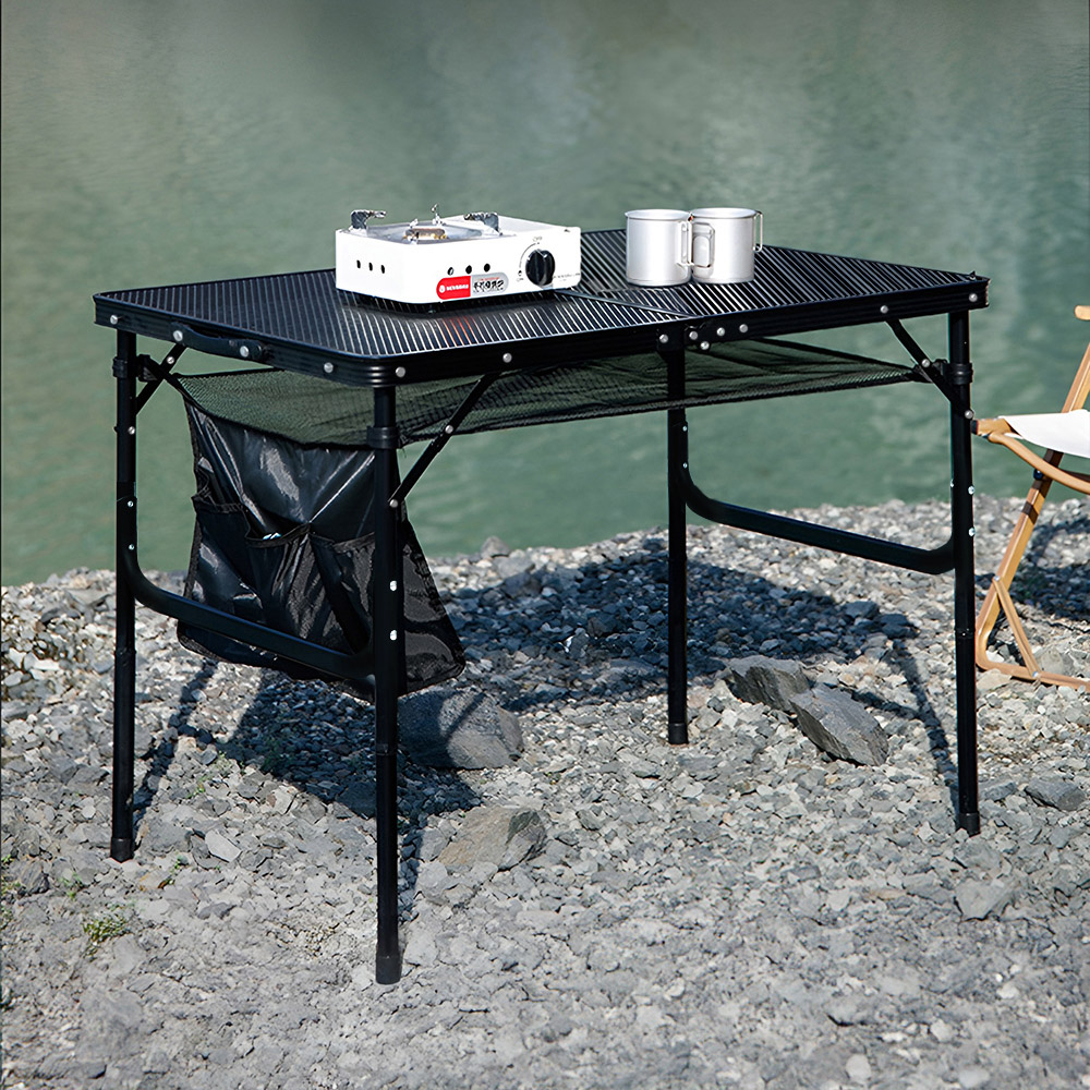 Living and Home Black Outdoor Multi Functional Folding Camping Table 90 X 60cm Image 7
