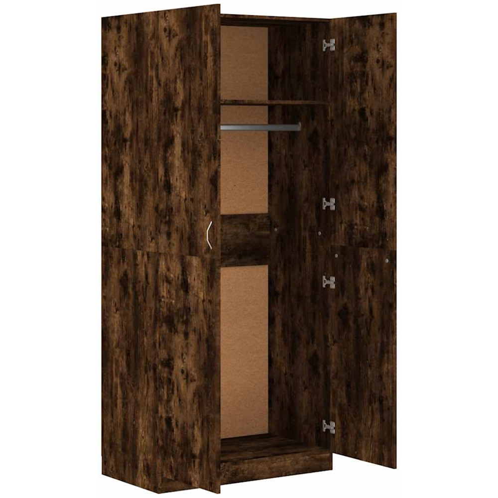 vidaXL 2 Door Oak Engineered Wood Wardrobe Image 6