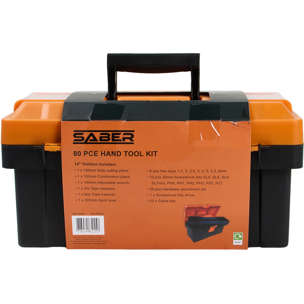 Saber 80pcs Hand Tool Kit Image 2