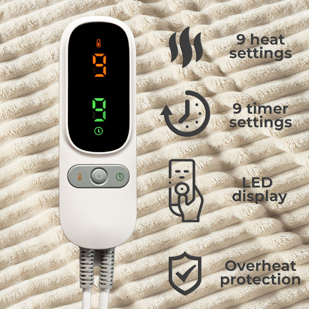 Neo Natural Electric Heated Blanket with 10 Settings Image 7