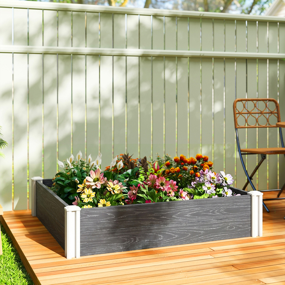 Outsunny Grey Vinyl Raised Garden Bed Kit 30 x 90 x 90cm Image 6